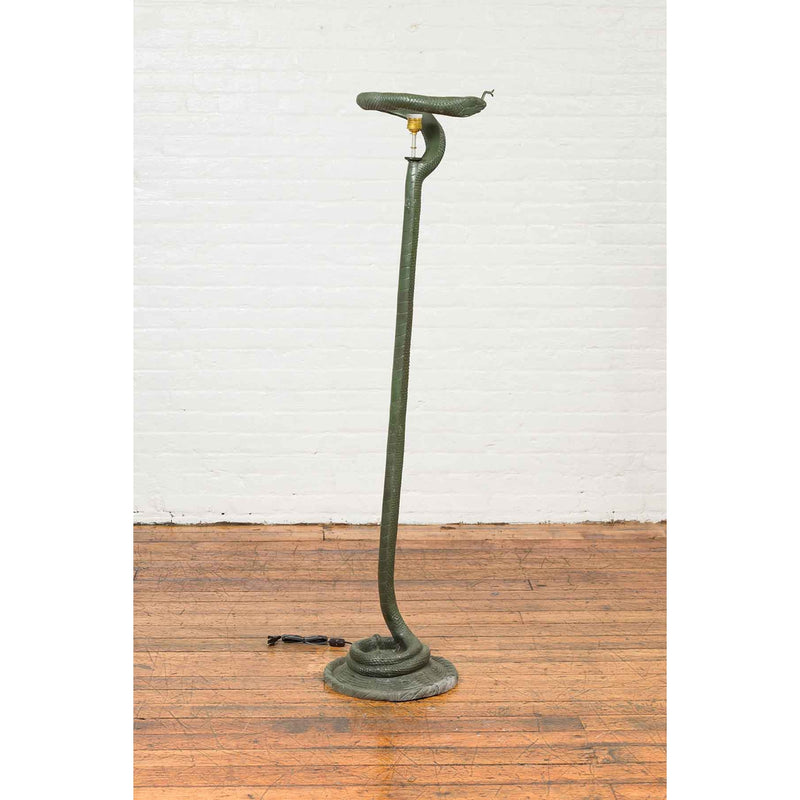 Bronze Snake Floor Lamp-RG2003-7. Asian & Chinese Furniture, Art, Antiques, Vintage Home Décor for sale at FEA Home