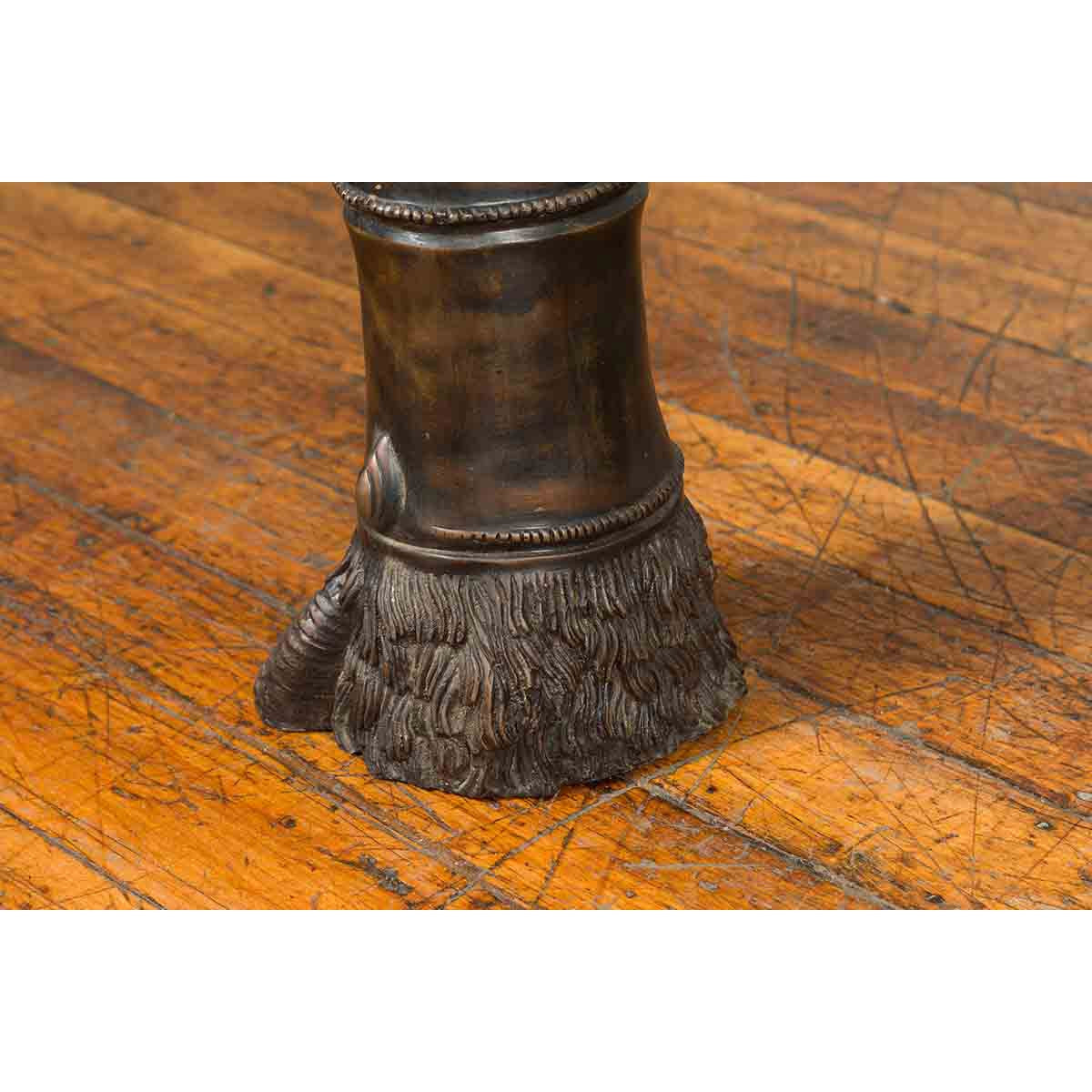 Contemporary Bronze Coffee Table Base with Large Hoof Feet with Brown Patina-9. Asian &amp; Chinese Furniture, Art, Antiques, Vintage Home Décor for sale at FEA Home