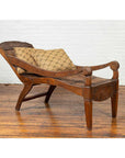 Antique Indonesian Reclining Plantation Chair with Bamboo Slats and Carved Decor-9. Asian & Chinese Furniture, Art, Antiques, Vintage Home Décor for sale at FEA Home