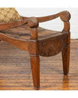 Antique Indonesian Reclining Plantation Chair with Bamboo Slats and Carved Decor-10. Asian & Chinese Furniture, Art, Antiques, Vintage Home Décor for sale at FEA Home