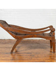 Antique Indonesian Reclining Plantation Chair with Bamboo Slats and Carved Decor-4. Asian & Chinese Furniture, Art, Antiques, Vintage Home Décor for sale at FEA Home