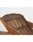 Antique Indonesian Reclining Plantation Chair with Bamboo Slats and Carved Decor-7. Asian & Chinese Furniture, Art, Antiques, Vintage Home Décor for sale at FEA Home