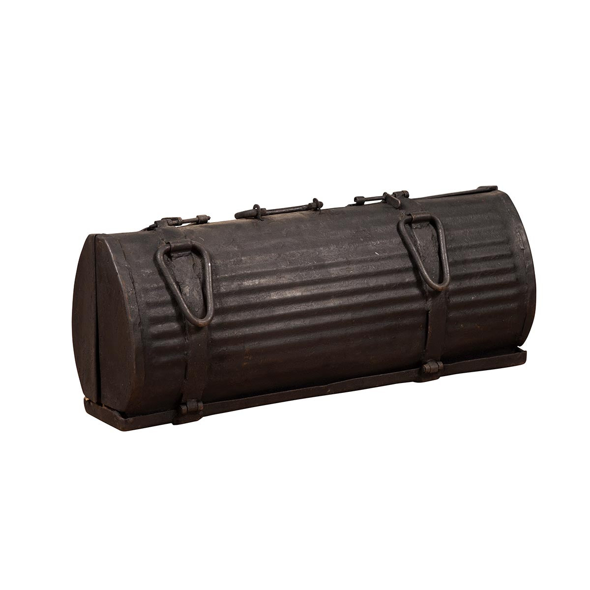 Early 20th Century Industrial Metal Tool Box with Dark Patina, Found in India-1. Asian & Chinese Furniture, Art, Antiques, Vintage Home Décor for sale at FEA Home