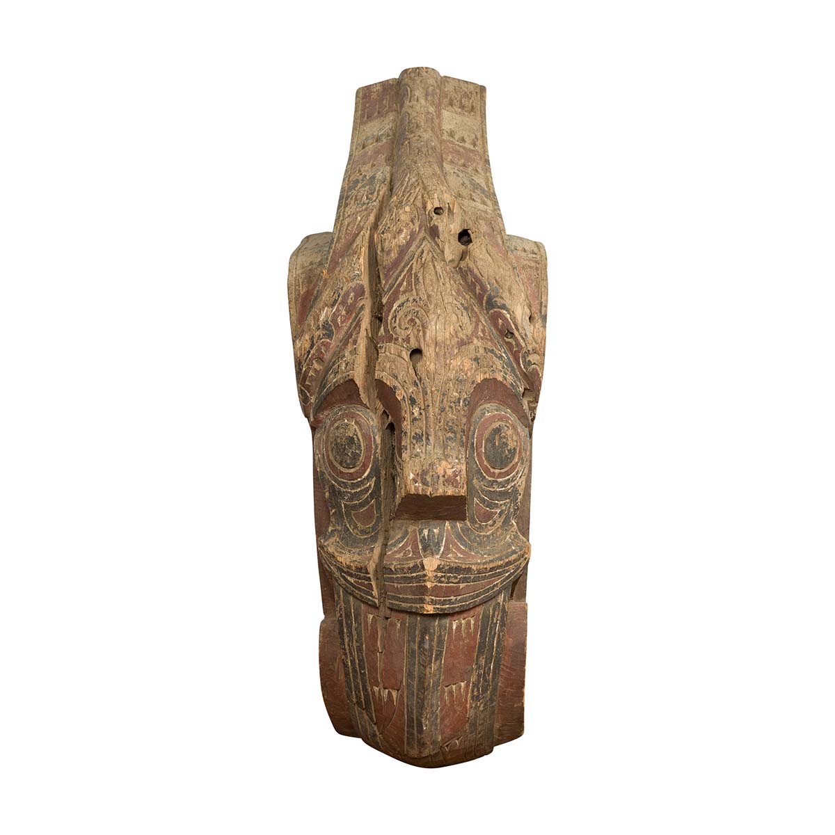 Hand Carved Painted Singa Singa Tribal Carving from the Batak People, Sumatra-1. Asian & Chinese Furniture, Art, Antiques, Vintage Home Décor for sale at FEA Home