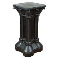 Greco-Roman Style Vintage Bronze Pedestal Base with Palmettes and Demi-Columns- Asian Antiques, Vintage Home Decor & Chinese Furniture - FEA Home