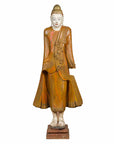 Vintage Thai Hand Painted and Gilt Buddha in Mandalay Style with Jewelry Motifs-1. Asian & Chinese Furniture, Art, Antiques, Vintage Home Décor for sale at FEA Home