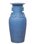 Chinese Contemporary Ceremonial Altar Vase with Crackled Blue Patina-1. Asian & Chinese Furniture, Art, Antiques, Vintage Home Décor for sale at FEA Home