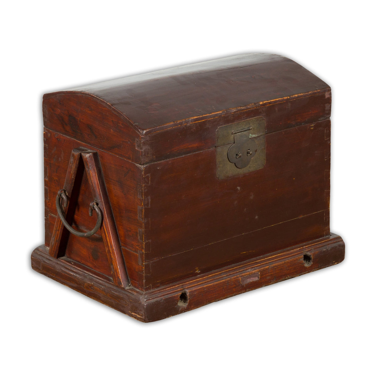Chinese Late Qing Dynasty Document Box with Carrying Handles and Petite Holes-1. Asian & Chinese Furniture, Art, Antiques, Vintage Home Décor for sale at FEA Home