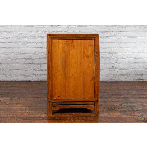 Chinese Late Qing Dynasty Elmwood Cabinet with Five Drawers over Two Doors-YN2595-20. Asian & Chinese Furniture, Art, Antiques, Vintage Home Décor for sale at FEA Home