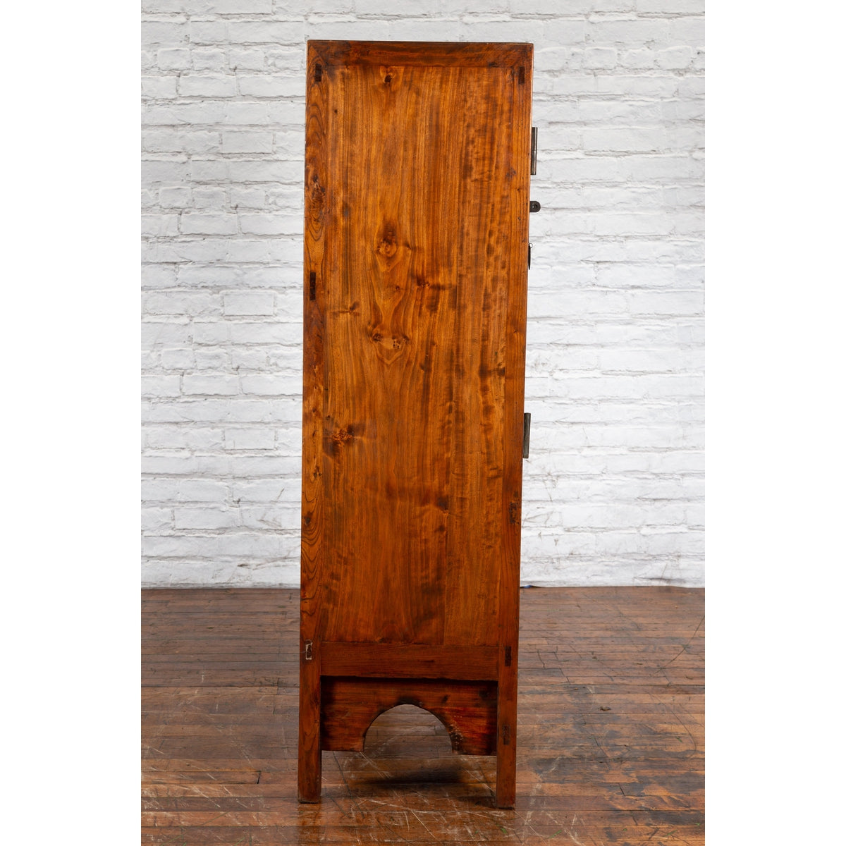 Chinese Qing Dynasty 19th Century Armoire with Carved Skirt and Large Medallion-13. Asian &amp; Chinese Furniture, Art, Antiques, Vintage Home Décor for sale at FEA Home