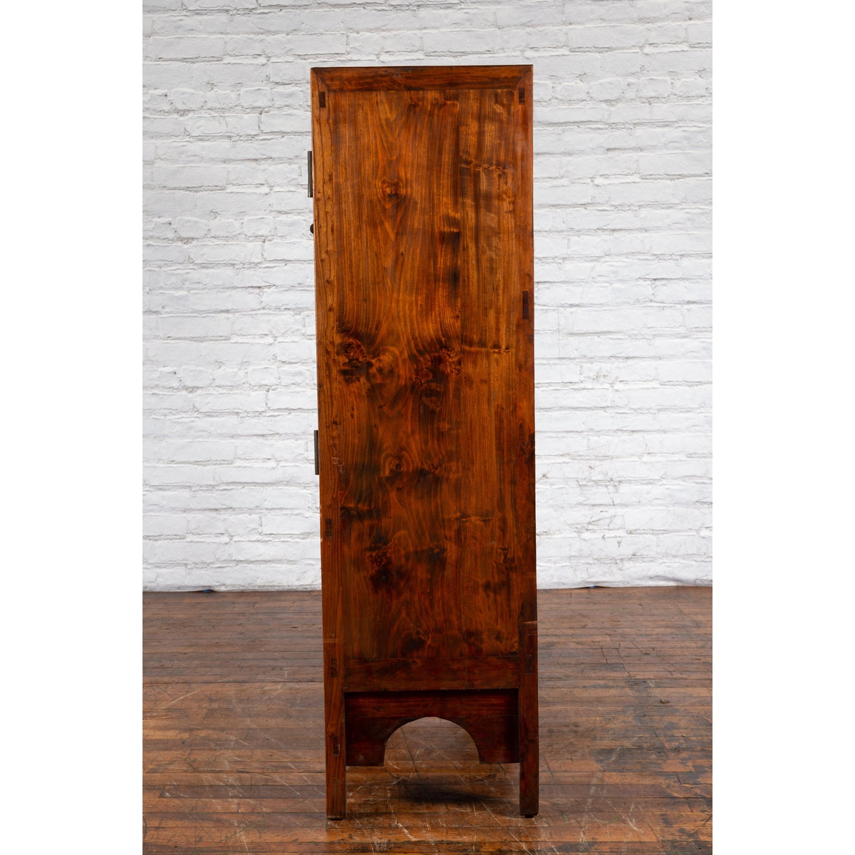Chinese Qing Dynasty 19th Century Armoire with Carved Skirt and Large Medallion-15. Asian &amp; Chinese Furniture, Art, Antiques, Vintage Home Décor for sale at FEA Home