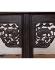 Antique Chinese Ming Style Altar Table with Carved Apron and Black Patina-10. Asian & Chinese Furniture, Art, Antiques, Vintage Home Décor for sale at FEA Home