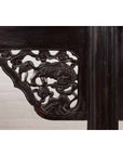 Antique Chinese Ming Style Altar Table with Carved Apron and Black Patina-13. Asian & Chinese Furniture, Art, Antiques, Vintage Home Décor for sale at FEA Home