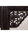 Antique Chinese Ming Style Altar Table with Carved Apron and Black Patina-14. Asian & Chinese Furniture, Art, Antiques, Vintage Home Décor for sale at FEA Home