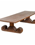 Rustic Chinese 19th Century Elm Coffee Table with Large Scrolling Feet-1. Asian & Chinese Furniture, Art, Antiques, Vintage Home Décor for sale at FEA Home