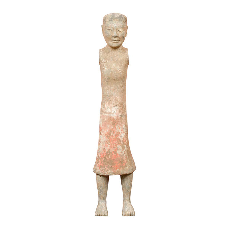 Western Han Dynasty 206 BC-24 AD Chinese Figuring with Original Polychromy-YN6937-1. Asian & Chinese Furniture, Art, Antiques, Vintage Home Décor for sale at FEA Home