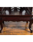 Pair of Chinese Hand Carved Rosewood Armchairs with Marble Splat and Dark Patina-19. Asian & Chinese Furniture, Art, Antiques, Vintage Home Décor for sale at FEA Home