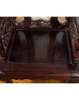 Pair of Chinese Hand Carved Rosewood Armchairs with Marble Splat and Dark Patina-21. Asian & Chinese Furniture, Art, Antiques, Vintage Home Décor for sale at FEA Home