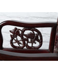 Pair of Chinese Hand Carved Rosewood Armchairs with Marble Splat and Dark Patina-24. Asian & Chinese Furniture, Art, Antiques, Vintage Home Décor for sale at FEA Home