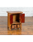 Chinese Qing Dynasty 19th Century Small Bedside Cabinet with Tapering Lines-8. Asian & Chinese Furniture, Art, Antiques, Vintage Home Décor for sale at FEA Home