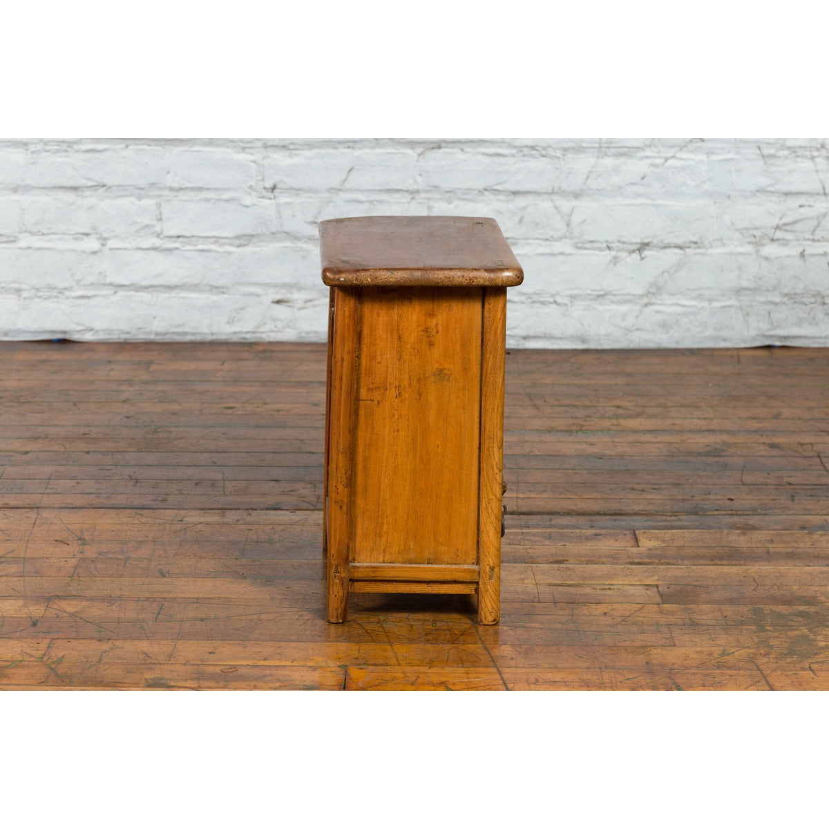 Chinese Qing Dynasty 19th Century Small Bedside Cabinet with Tapering Lines-9. Asian &amp; Chinese Furniture, Art, Antiques, Vintage Home Décor for sale at FEA Home