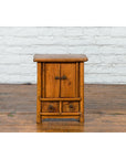 Chinese Qing Dynasty 19th Century Small Bedside Cabinet with Tapering Lines-12. Asian & Chinese Furniture, Art, Antiques, Vintage Home Décor for sale at FEA Home