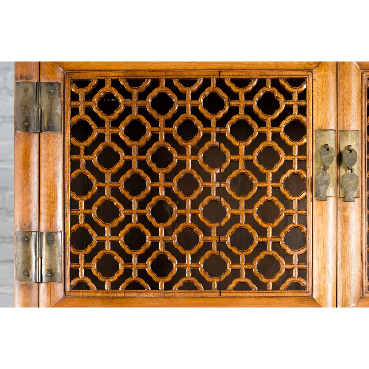 Chinese Qing Dynasty 19th Century Kitchen Cabinet with Quatrefoil Style Fretwork-10. Asian &amp; Chinese Furniture, Art, Antiques, Vintage Home Décor for sale at FEA Home