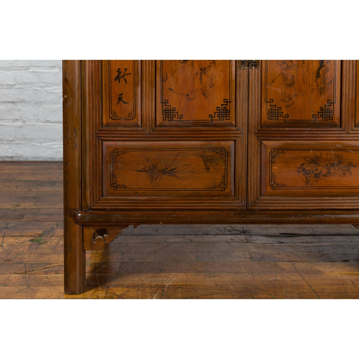 Chinese Early 20th Century Cabinet with Hand-Painted Figures and Calligraphy-8. Asian &amp; Chinese Furniture, Art, Antiques, Vintage Home Décor for sale at FEA Home