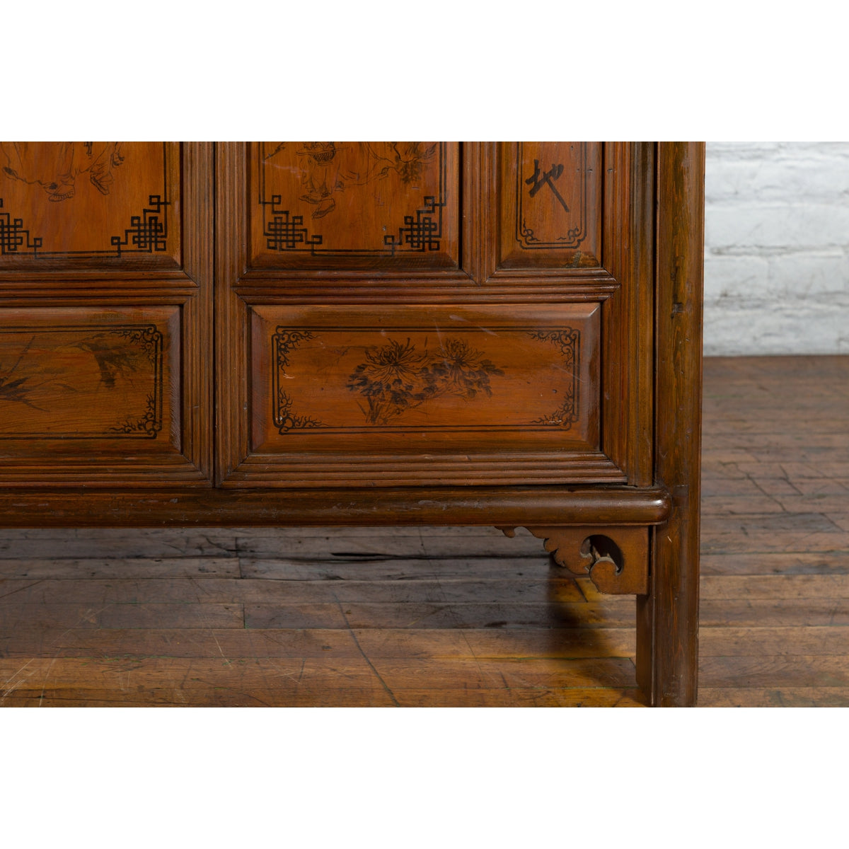 Chinese Early 20th Century Cabinet with Hand-Painted Figures and Calligraphy-9. Asian &amp; Chinese Furniture, Art, Antiques, Vintage Home Décor for sale at FEA Home