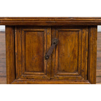 Chinese Early 20th Century Elmwood Bedside Cabinet with Weathered Patina