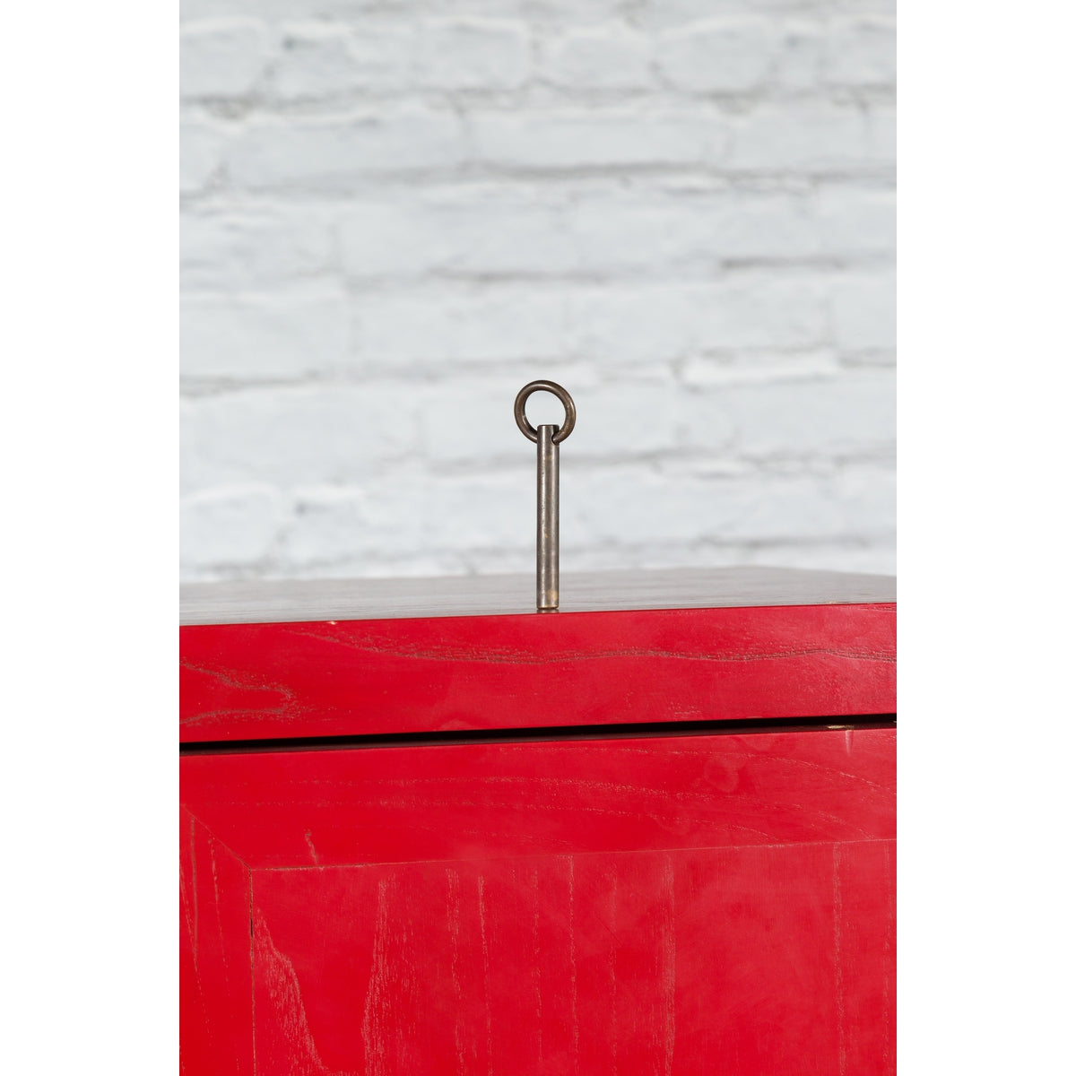 Chinese Antique Style Red Lacquered Liquor Cabinet with Revolving Hidden Panel-14. Asian &amp; Chinese Furniture, Art, Antiques, Vintage Home Décor for sale at FEA Home