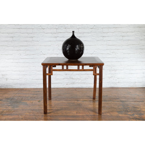 Chinese Qing Dynasty Period 19th Century Game Table with Humpback Stretchers - Antique and Vintage Asian Furniture for Sale at FEA Home