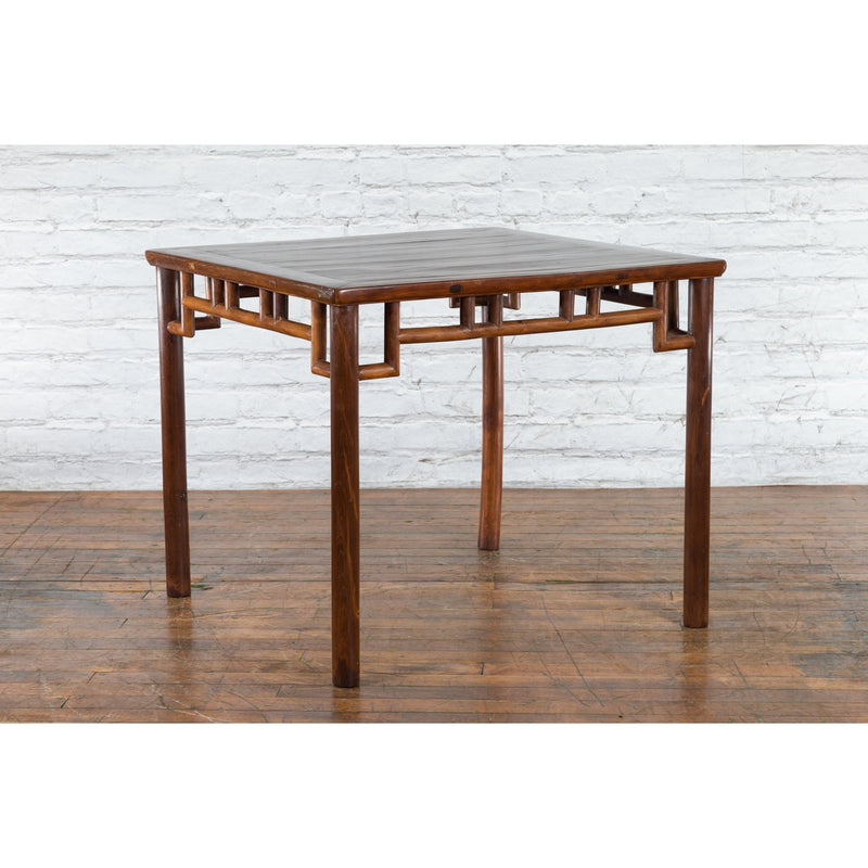 Chinese Qing Dynasty Period 19th Century Game Table with Humpback Stretchers - Antique and Vintage Asian Furniture for Sale at FEA Home