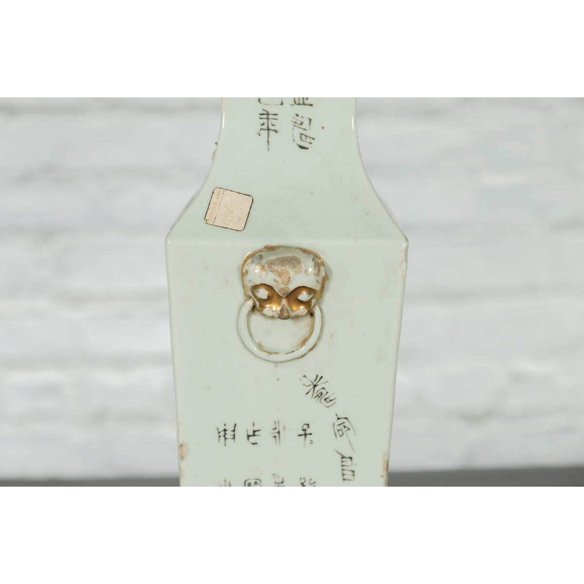 Chinese Qing 19th Century Altar Vase with Hand-Painted Flowers and Birds-12. Asian &amp; Chinese Furniture, Art, Antiques, Vintage Home Décor for sale at FEA Home