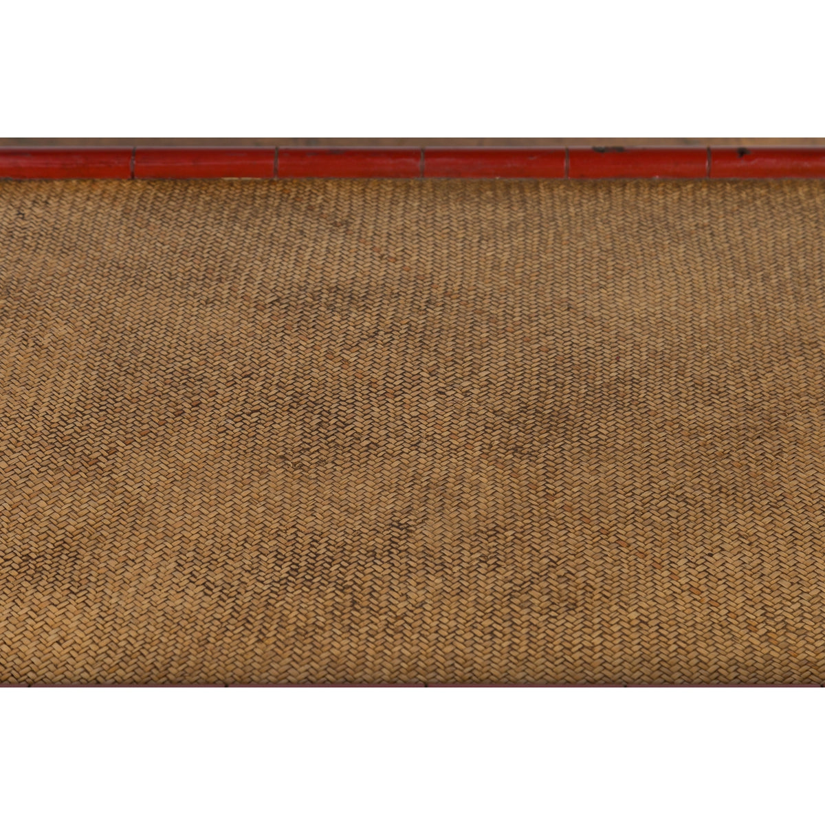 Vintage Burmese Red Lacquered Faux Bamboo Coffee Table with Woven Rattan Top-10. Asian &amp; Chinese Furniture, Art, Antiques, Vintage Home Décor for sale at FEA Home