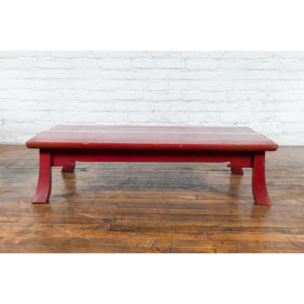 Japanese Taishō Early 20th Century Red Lacquer Coffee Table with Carved Apron-2. Asian & Chinese Furniture, Art, Antiques, Vintage Home Décor for sale at FEA Home