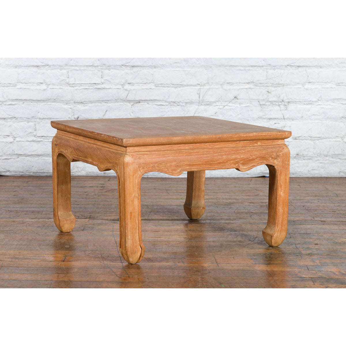 Vintage Thai Ming Style Low Drinks Table with Horsefoot Feet and Natural Patina-2. Asian & Chinese Furniture, Art, Antiques, Vintage Home Décor for sale at FEA Home