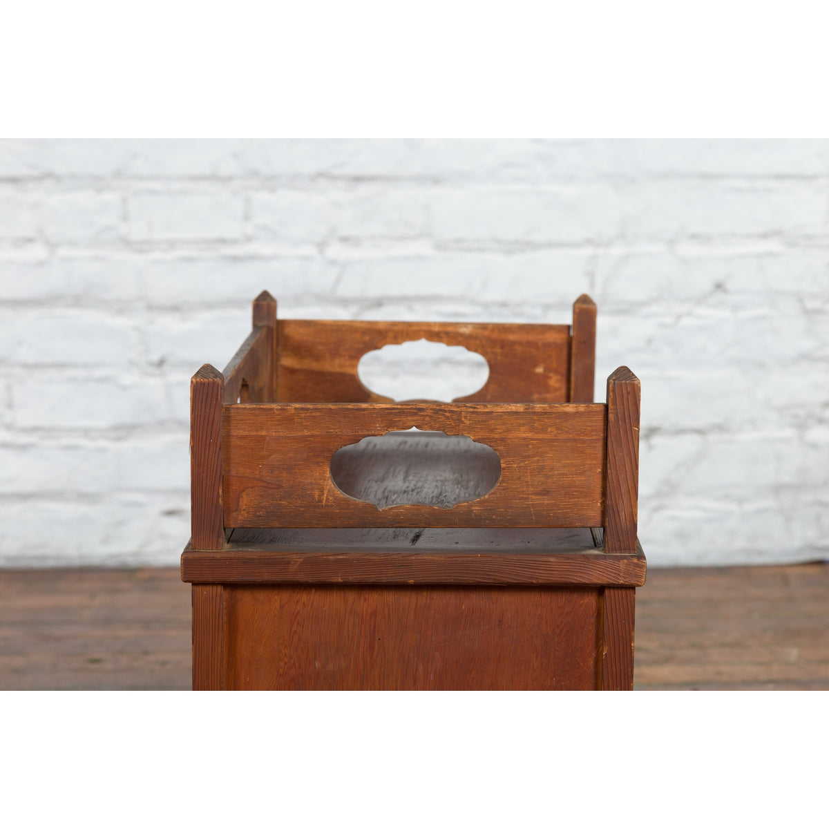 Javanese Vintage Side Cabinet with Latticed Bamboo Sliding Doors and Gallery-13. Asian &amp; Chinese Furniture, Art, Antiques, Vintage Home Décor for sale at FEA Home