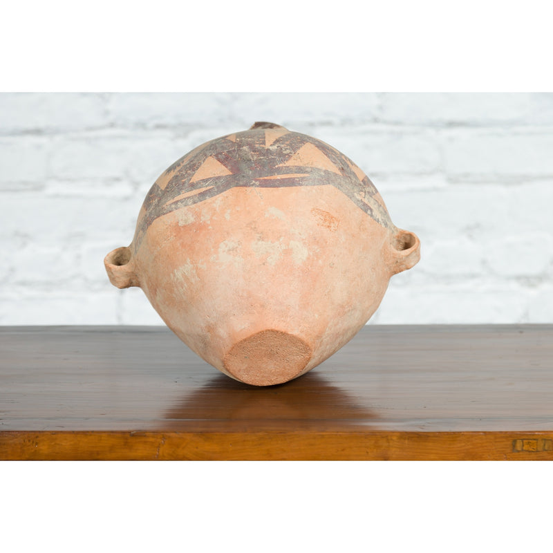 Chinese Neolithic Period 4000 BC Terracotta Storage Jar with Geometric Décor-YN5217-8. Asian & Chinese Furniture, Art, Antiques, Vintage Home Décor for sale at FEA Home