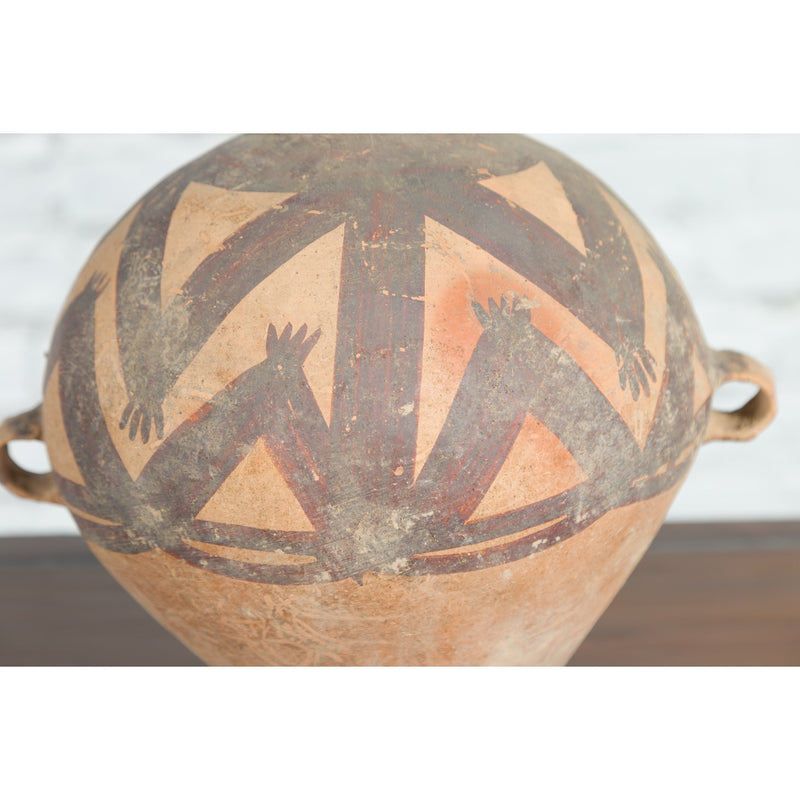 Chinese Neolithic Period 4000 BC Terracotta Storage Jar with Geometric Décor-YN5217-10. Asian & Chinese Furniture, Art, Antiques, Vintage Home Décor for sale at FEA Home