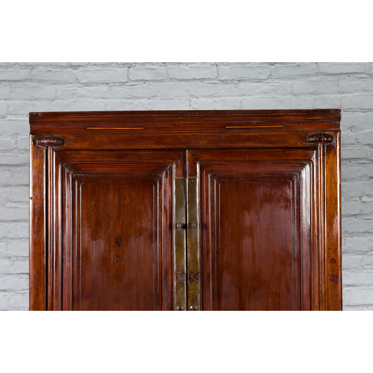 Chinese Qing Dynasty 19th Century Ningbo Cypress Cabinet with Brass Hardware-3. Asian &amp; Chinese Furniture, Art, Antiques, Vintage Home Décor for sale at FEA Home