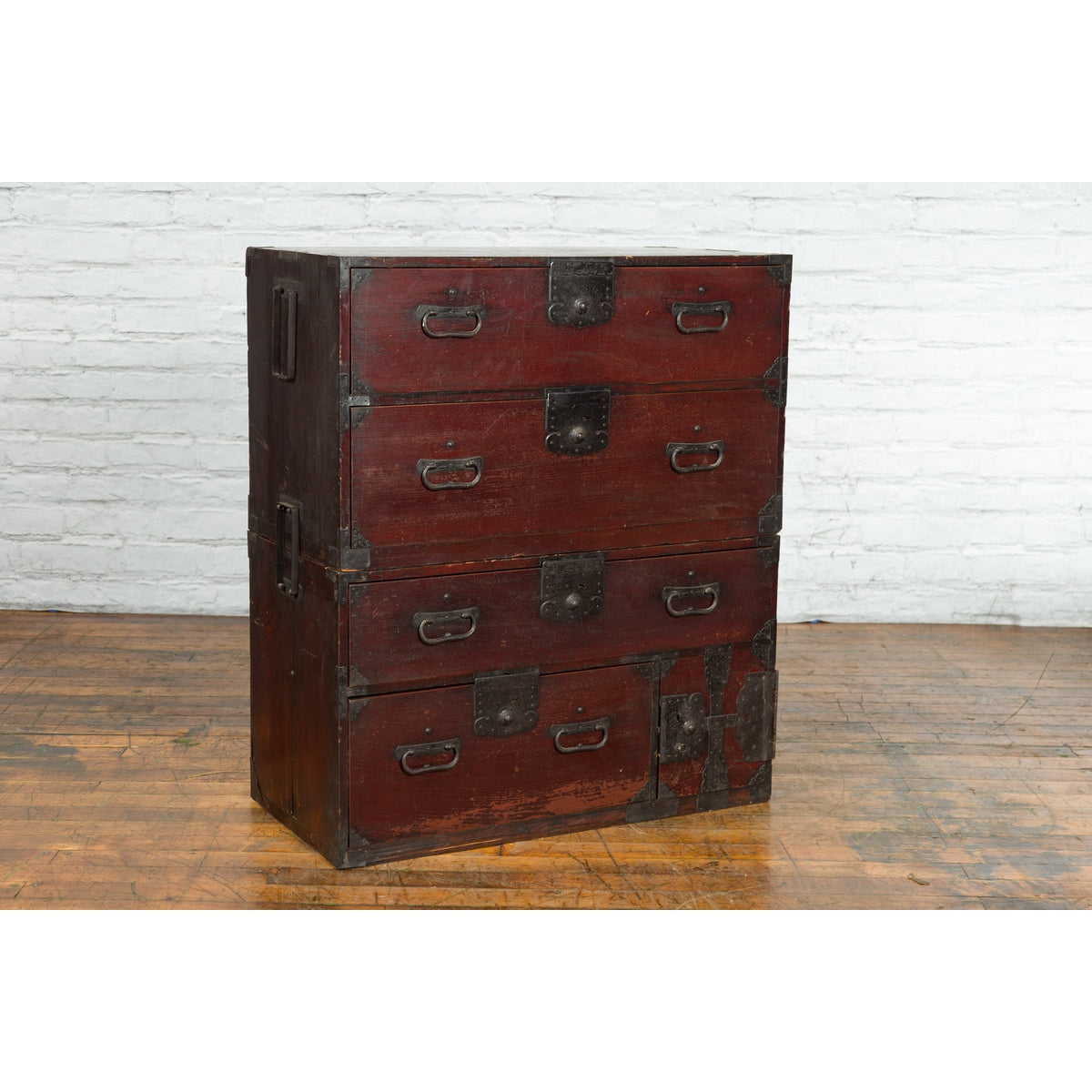 Japanese Meiji Period Late 19th Century Isho-Dansu Chest with Iron Hardware-11. Asian &amp; Chinese Furniture, Art, Antiques, Vintage Home Décor for sale at FEA Home
