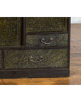 Japanese Early 20th Century Black and Gold Speckled Compound Cabinet-14. Asian & Chinese Furniture, Art, Antiques, Vintage Home Décor for sale at FEA Home