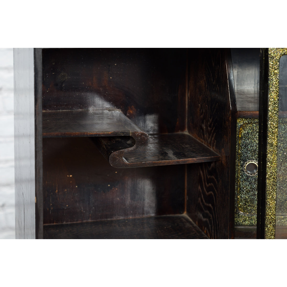 Japanese Early 20th Century Black and Gold Speckled Compound Cabinet-18. Asian &amp; Chinese Furniture, Art, Antiques, Vintage Home Décor for sale at FEA Home