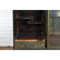 Japanese Early 20th Century Black and Gold Speckled Compound Cabinet