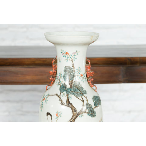 Chinese Qing Porcelain Vase with Hand-Painted Figures and Calligraphy Motifs-YNE121-8. Asian & Chinese Furniture, Art, Antiques, Vintage Home Décor for sale at FEA Home
