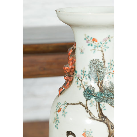 Chinese Qing Porcelain Vase with Hand-Painted Figures and Calligraphy Motifs-YNE121-12. Asian & Chinese Furniture, Art, Antiques, Vintage Home Décor for sale at FEA Home