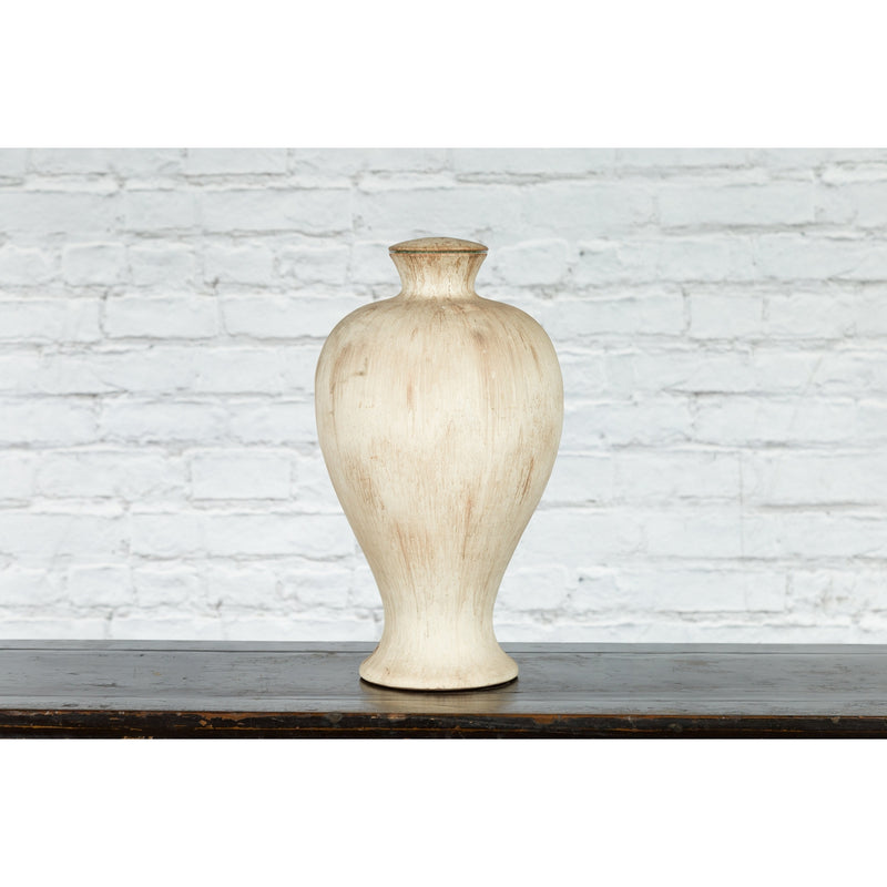 Vintage Artisan Prem Collection Ceramic Vase Pre Drilled To be Made into a Lamp-YNE754-9. Asian & Chinese Furniture, Art, Antiques, Vintage Home Décor for sale at FEA Home