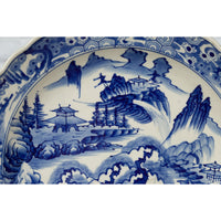 Japanese 19th Century Porcelain Imari Plate with Painted Blue and White Décor - Antique and Vintage Asian Furniture for Sale at FEA Home