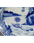 Japanese 19th Century Porcelain Imari Charger with Painted Blue and White Décor-10. Asian & Chinese Furniture, Art, Antiques, Vintage Home Décor for sale at FEA Home